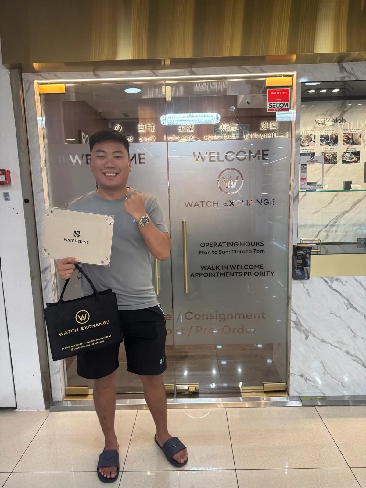 Rayner Teo at Watch Exchange after picking up his Rolex GMT Master II